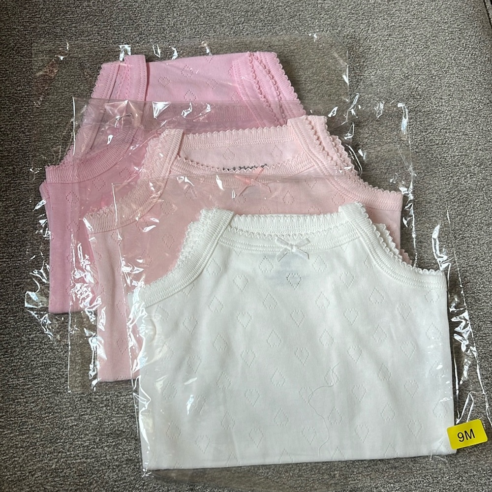NWOT- JUST KIDDDING TANK TOP ONESIES-9M